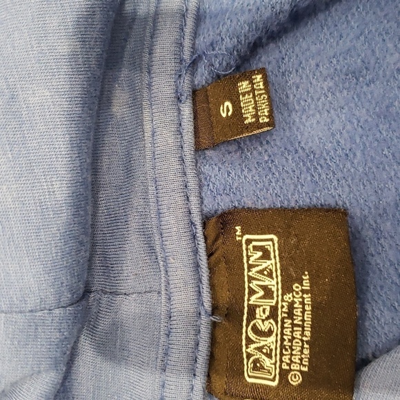 Pac-man Hoodie Blue pac-man 1980 Washout Blue Men's Large - Picture 11 of 14